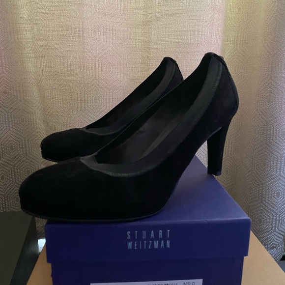 Stuart Weitzman Forsure Black Suede pump size 9 - Picture 2 of 5